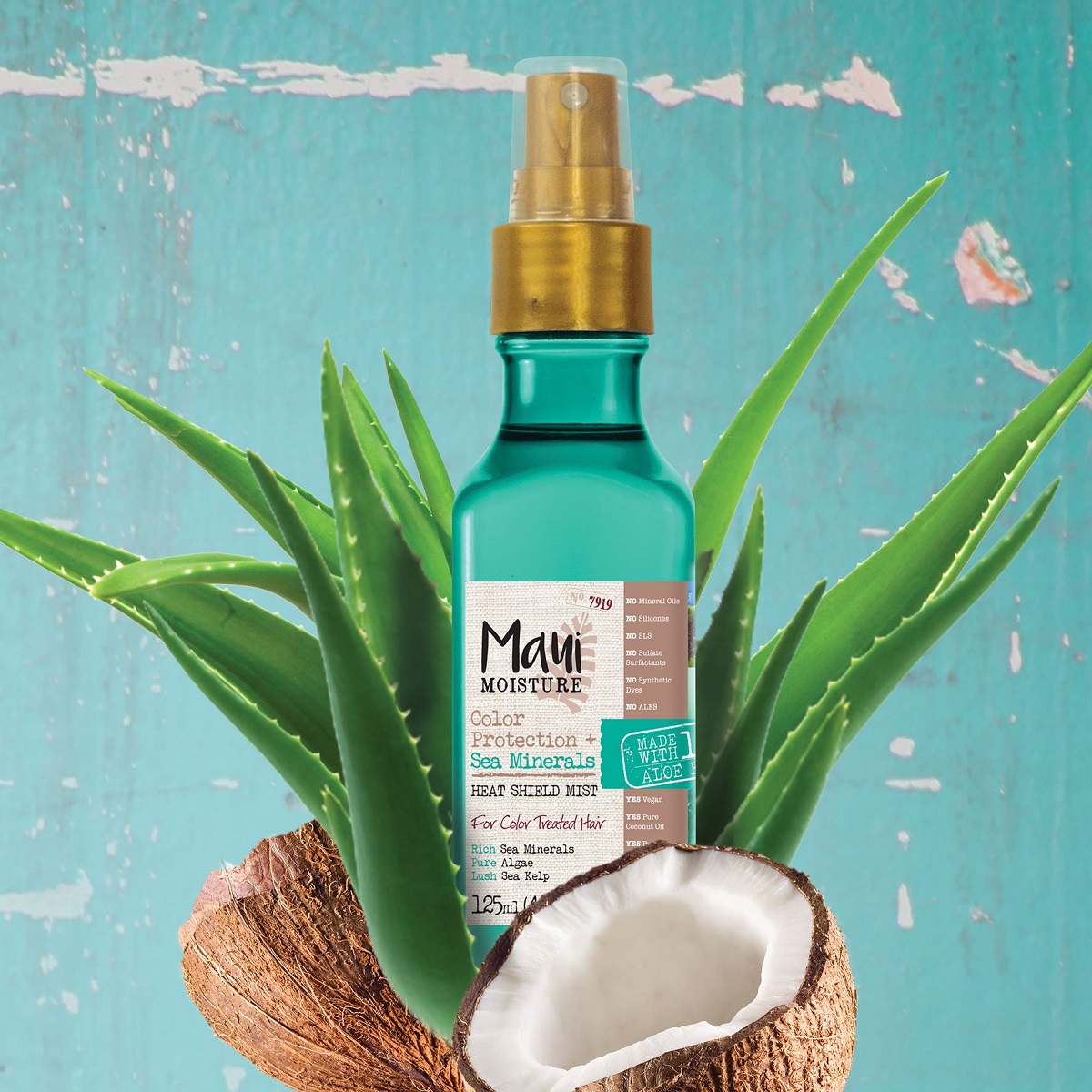 اسپری مو مواد معدنی دریایی مائویی (Maui) اصل | محافظت از مو در برابر گرما و دمای بالا، تثبیت رنگ مو | Color Protection Sea Minerals Heat Shield Mist 125ml
